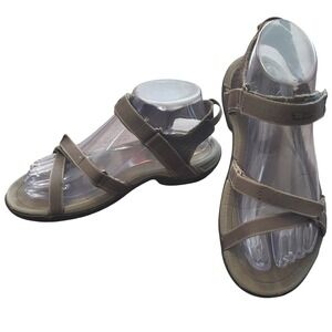 Teva Verra Taupe Brown Sport Hiking Sandals Womens Adjustable Straps size 6